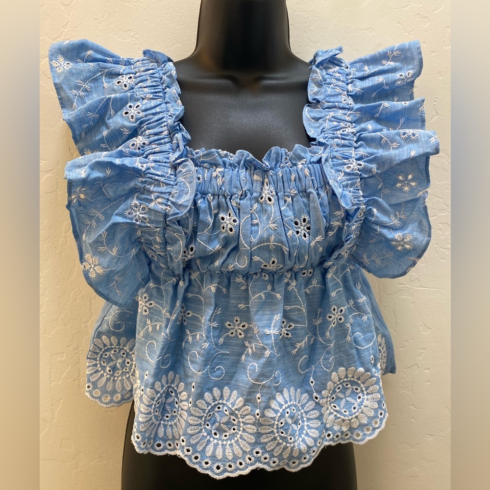 Zara Embroidery Top Size XS - Picture 2 of 10